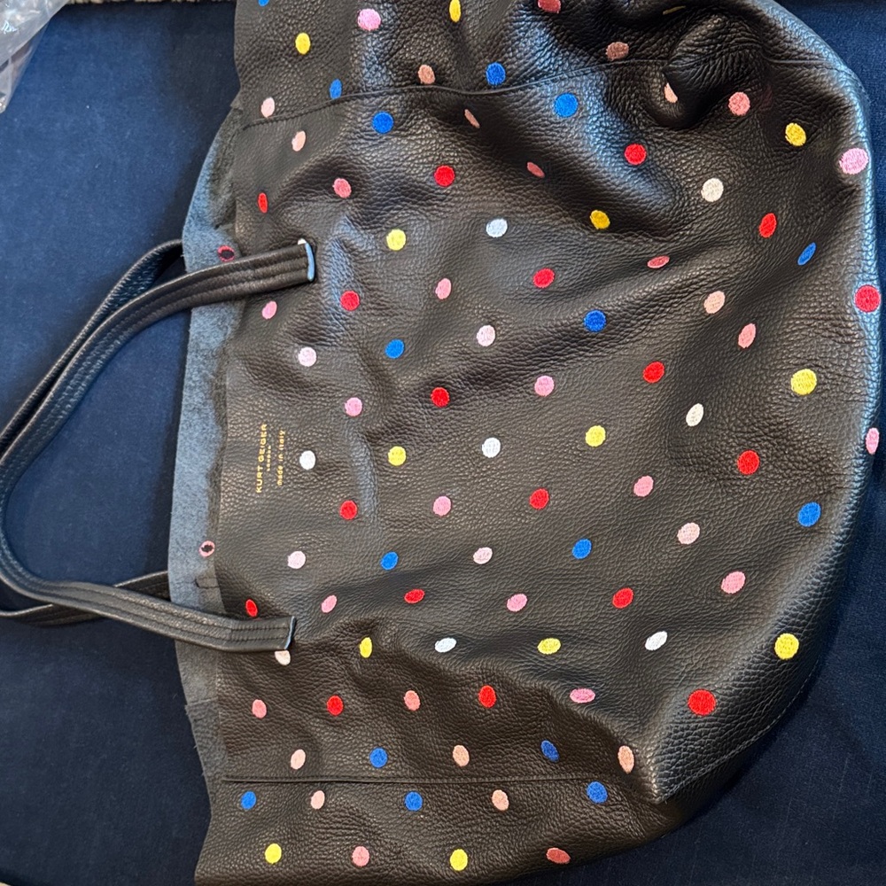 Kurt Geiger Black Tote with Colorful Dots